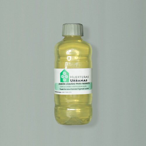 Jabón liquido para manos. Con glicerina, vitamina E y aceites esenciales.